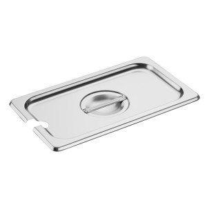 Vogue St/St GN Notched Lid - 1/4