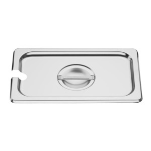 Vogue St/St GN Notched Lid - 1/4