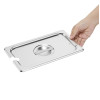 Vogue St/St GN Notched Lid - 1/4