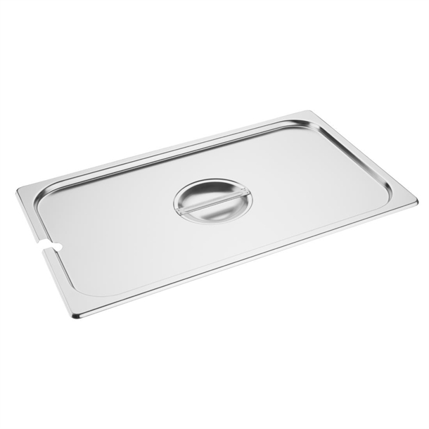 Vogue St/St GN Notched Lid - 1/1