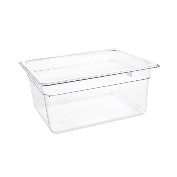 Vogue Clear Polycarbonate - GN 1/2 150mm Vogue Clear Polycarbonate - GN 1/2 150mm