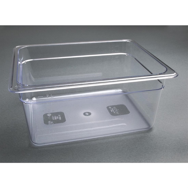Vogue Clear Polycarbonate - GN 1/2 150mm Vogue Clear Polycarbonate - GN 1/2 150mm