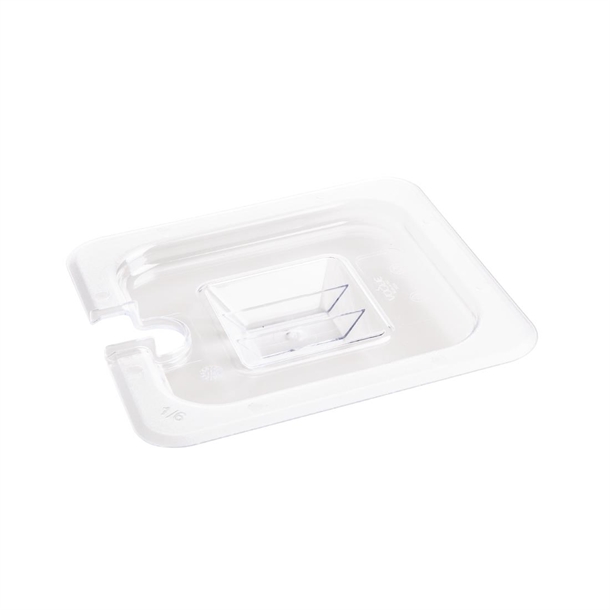 Vogue Clear Polycarbonate 1/6 Gastronorm Notched Lid Vogue Clear Polycarbonate 1/6 Gastronorm Notched Lid
