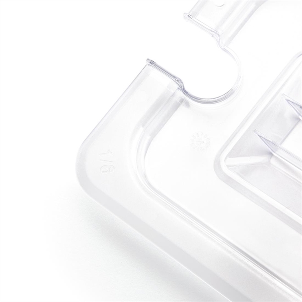 Vogue Clear Polycarbonate 1/6 Gastronorm Notched Lid Vogue Clear Polycarbonate 1/6 Gastronorm Notched Lid