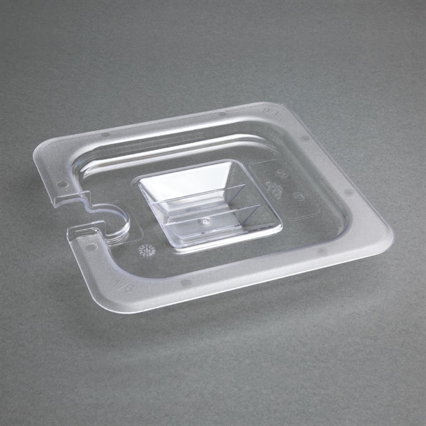 Vogue Clear Polycarbonate 1/6 Gastronorm Notched Lid Vogue Clear Polycarbonate 1/6 Gastronorm Notched Lid