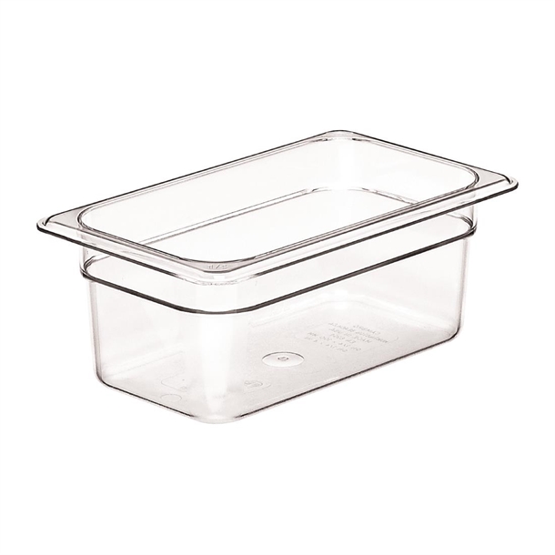 Cambro Polycarbonate Gastronorm - 1/4 100mm - Clear Cambro Polycarbonate Gastronorm - 1/4 100mm - Clear