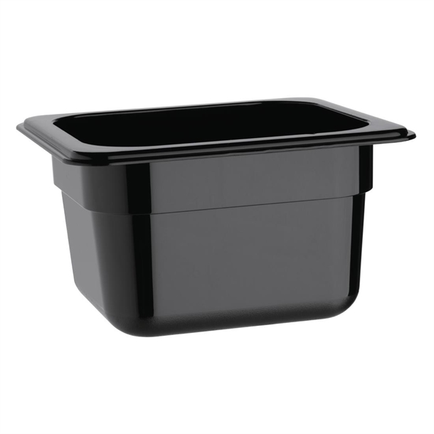 Vogue Black Polycarbonate - GN 1/6 100mm Vogue Black Polycarbonate - GN 1/6 100mm
