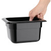 Vogue Black Polycarbonate - GN 1/6 100mm Vogue Black Polycarbonate - GN 1/6 100mm
