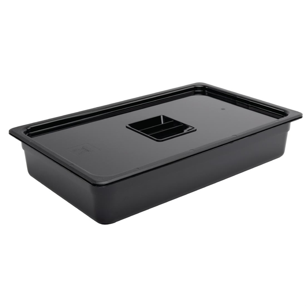 Vogue Black Polycarbonate - GN 1/1 100mm
