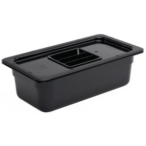 Vogue Black Polycarbonate - GN 1/3 100mm