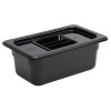 Vogue Black Polycarbonate - GN 1/4 100mm Vogue Black Polycarbonate - GN 1/4 100mm