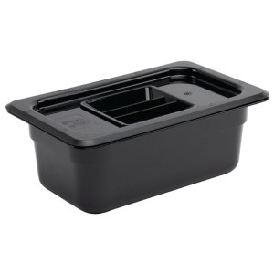 Vogue Black Polycarbonate - GN 1/4 100mm