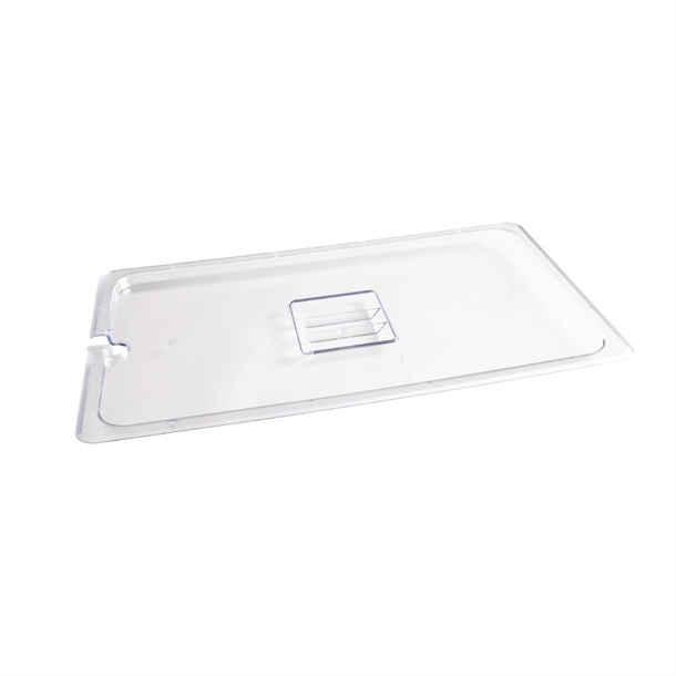 Vogue Clear Polycarbonate 1/1 Gastronorm Lid Notched