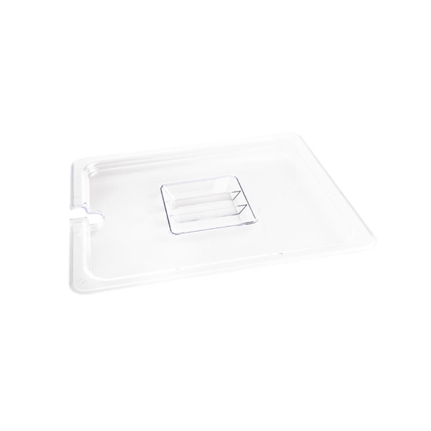 Vogue Clear Polycarbonate 1/2 Gastronorm Lid Notched Vogue Clear Polycarbonate 1/2 Gastronorm Lid Notched