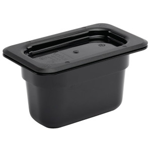 Vogue Black Polycarbonate - GN 1/9 100mm