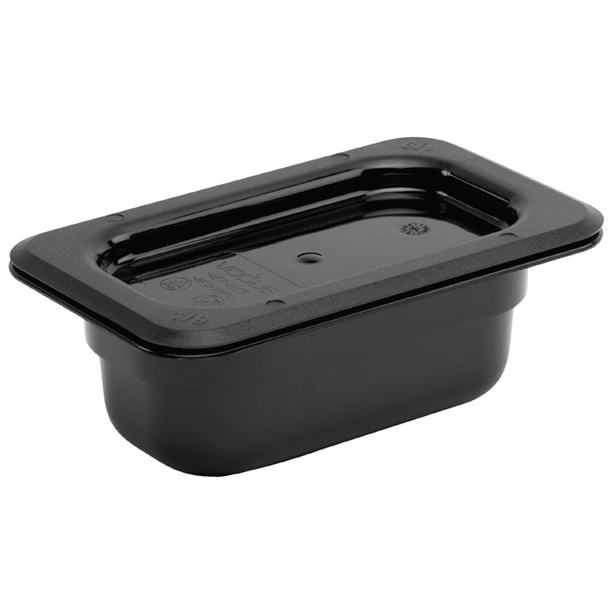 Vogue Black Polycarbonate - GN 1/9 65mm