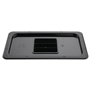 Vogue Black Polycarbonate 1/3 Gastronorm Lid