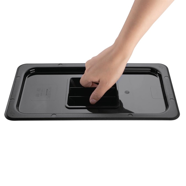 Vogue Black Polycarbonate 1/3 Gastronorm Lid Vogue Black Polycarbonate 1/3 Gastronorm Lid