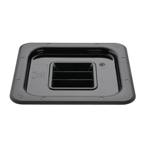 Vogue Black Polycarbonate 1/6 Gastronorm Container Lid