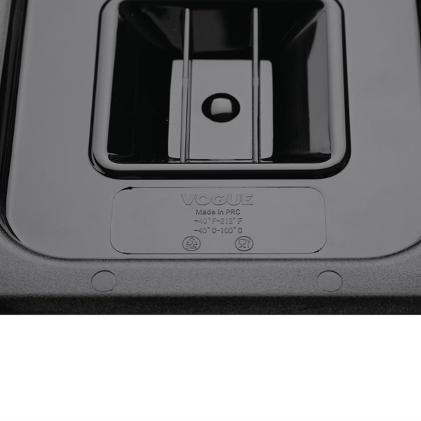 Vogue Black Polycarbonate 1/6 Gastronorm Container Lid Vogue Black Polycarbonate 1/6 Gastronorm Container Lid