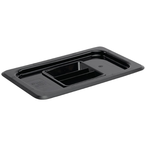 Vogue Black Polycarbonate 1/4 Gastronorm Lid Vogue Black Polycarbonate 1/4 Gastronorm Lid