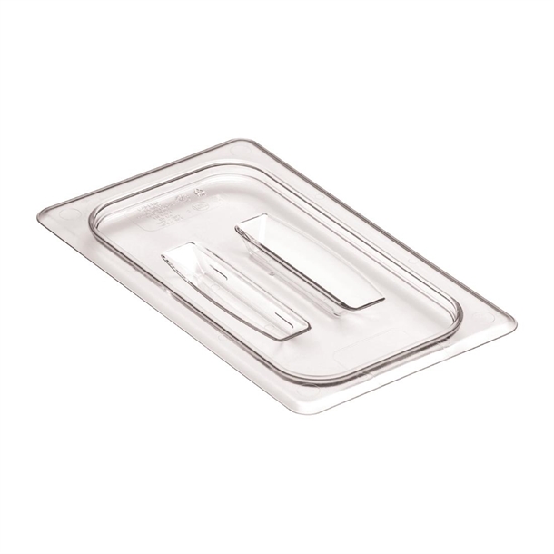 Cambro Polycarbonate Gastronorm Lid with Handle - 1/4 -Clear Cambro Polycarbonate Gastronorm Lid with Handle - 1/4 -Clear