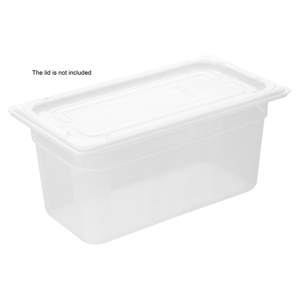 Nisbets Essentials Polypropylene 1/3 GN Container 150mm - 5.3Ltr