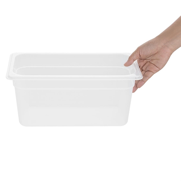 Nisbets Essentials Polypropylene 1/3 GN Container 150mm - 5.3Ltr