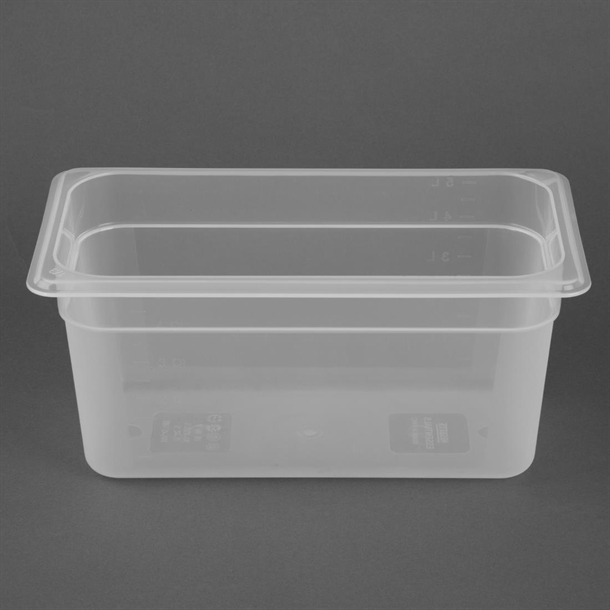 Nisbets Essentials Polypropylene 1/3 GN Container 150mm - 5.3Ltr