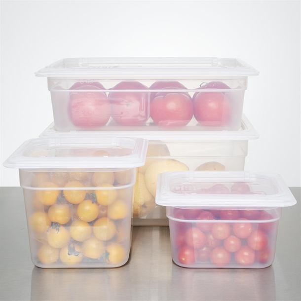 Nisbets Essentials Polypropylene 1/6 GN Container 150mm - 2.2Ltr