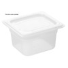 Nisbets Essentials Polypropylene 1/6 GN Container 100mm - 1.5Ltr