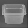 Nisbets Essentials Polypropylene 1/6 GN Container 100mm - 1.5Ltr