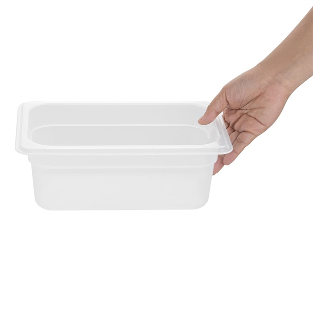 Nisbets Essentials Polypropylene 1/4 GN Container 100mm - 2.5Ltr