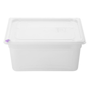 Hygiplas Click PP 1/2 GN Container with Lid & 7 Colour Clips 150mm 8.9Ltr (4 Pack)