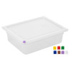 Hygiplas Click PP 1/2 GN Container with Lid & 7 Colour Clips 100mm 5.9 Ltr (4 Pack)