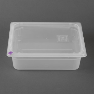 Hygiplas Click PP 1/2 GN Container with Lid & 7 Colour Clips 100mm 5.9 Ltr (4 Pack)