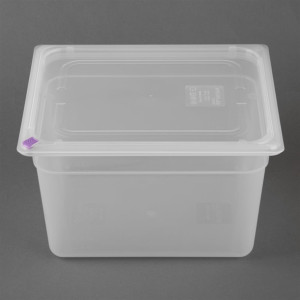 Hygiplas Click PP 1/2 GN Container with Lid & 7 Colour Clips 200mm 11.7Ltr (4 Pack)