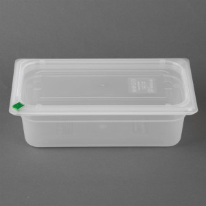 Hygiplas Click PP 1/3 GN Container with Lid & 7 Colour Clips 100mm 3.6Ltr (4 Pack)