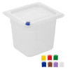Hygiplas Click PP 1/6 GN Container with Lid & 7 Colour Clips 150mm 2.2Ltr (4 Pack) Hygiplas Click PP 1/6 GN Container with Lid & 7 Colour Clips 150mm 2.2Ltr (4 Pack)