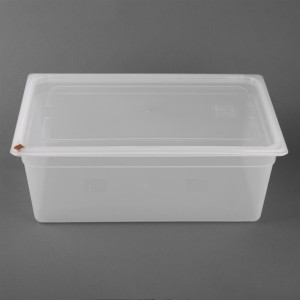 Hygiplas Click PP 1/1 GN Container with Lid & 7 Colour Clips 200mm 25.6Ltr (2 Pack)