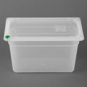 Hygiplas Click PP 1/3 GN Container with Lid & 7 Colour Clips 200mm 6.9Ltr (4 Pack)