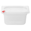 Hygiplas Click PP 1/9 GN Container with Lid & 7 Colour Clips 100mm 0.85Ltr (4 Pack)