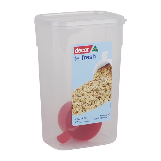 Décor Tellfresh Tall Oblong Storage Container - 1.75Ltr Décor Tellfresh Tall Oblong Storage Container - 1.75Ltr