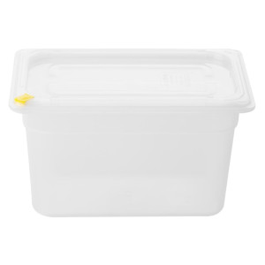 Hygiplas Click PP 1/4 GN Container with Lid & 7 Colour Clips 150mm 3.7Ltr (4 Pack)