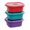 Décor Microsafe Oblong Assorted Food Container 375Ml (3 Pack)
