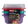 Décor Microsafe Oblong Assorted Food Container 375Ml (3 Pack)