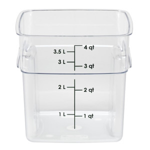 Cambro Fresh Pro Square Container Polycarbonate - Clear - 3.8Ltr