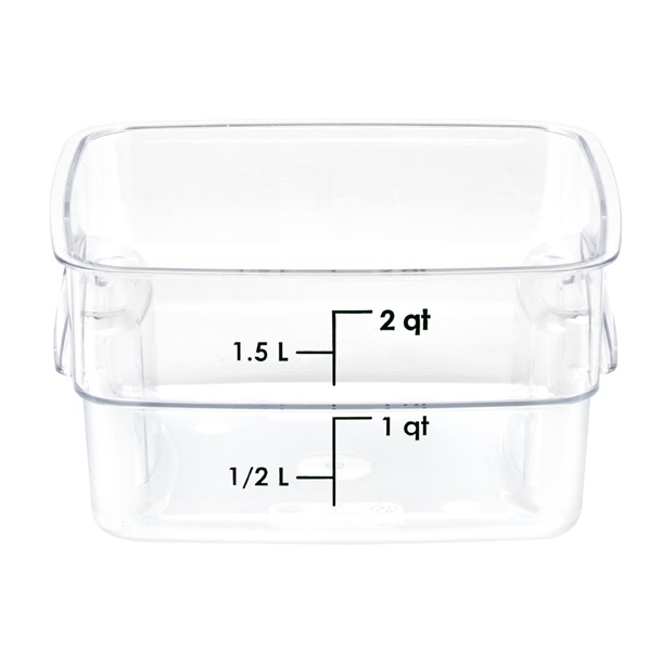 Cambro Fresh Pro Square Container Polycarbonate - Clear - 1.9Ltr