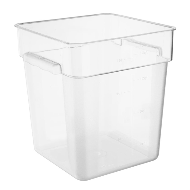 Hygiplas Polycarbonate Square Storage Container 15Ltr Hygiplas Polycarbonate Square Storage Container 15Ltr