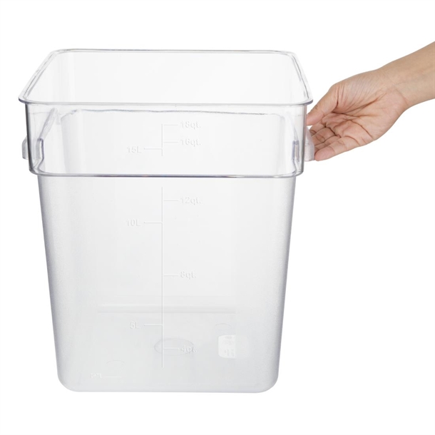 Hygiplas Polycarbonate Square Storage Container 15Ltr Hygiplas Polycarbonate Square Storage Container 15Ltr
